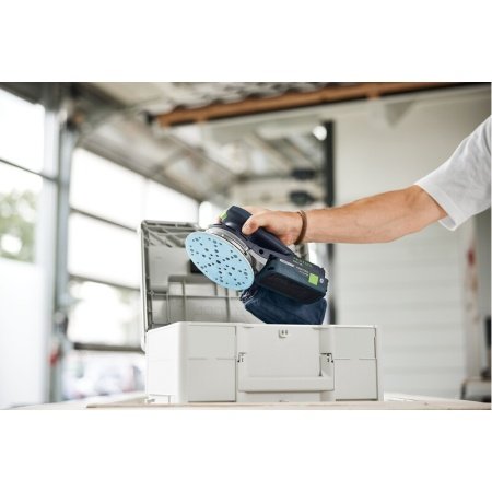 Festool excentersliber ETSC 2 150-Basic. Billedet viser produktet samt tilbehør