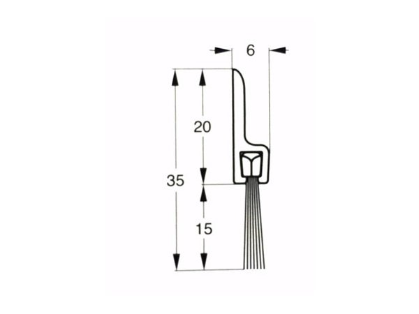 Svalk børstetætningsliste
