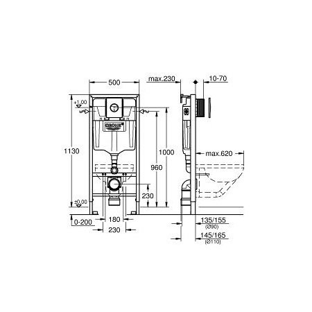 Grohe rapid indbygningscist.