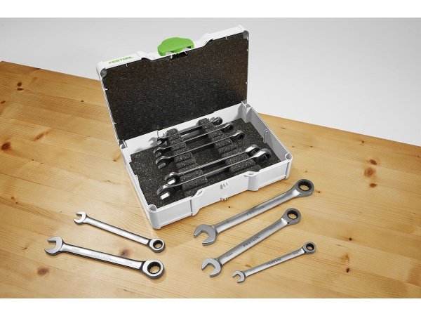 Festool ringskraldenøglesæt er praktisk til hurtig spænding og løsning af skruer og møtrikker.