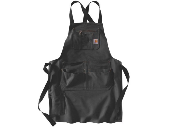 Carhartt Duck forklæde i kraftig bomuld. Billedet viser produktet forfra.