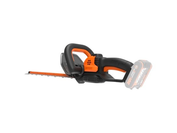 Worx WG264E.9 PowerShare 20V Hækkeklipper Worx WG264E.9 PowerShare 20V Hækkeklipper. SOLO, 56 cm. Billedet viser produktet fra siden.