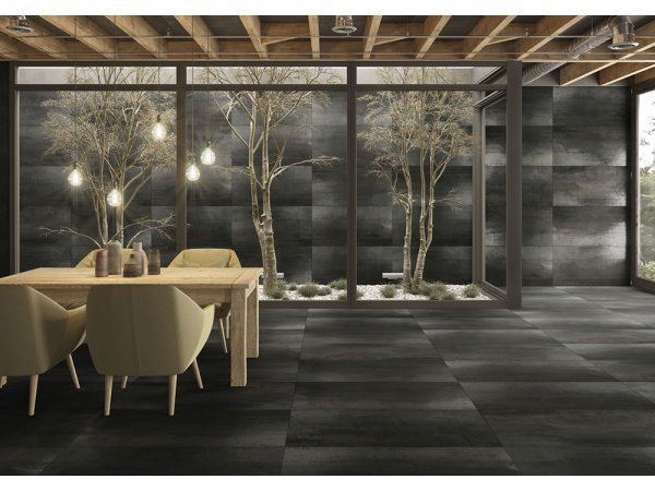 Tau Cerámica Corten B fliser Tau Cerámica Corten B fliser, sort/brun, 60 x 120 cm