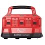 Milwaukee M18™ PACKOUT™ Turboladestation. Billedet viser produktet forfra.