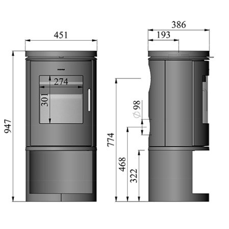 Morsø brændeovn 6143 sort