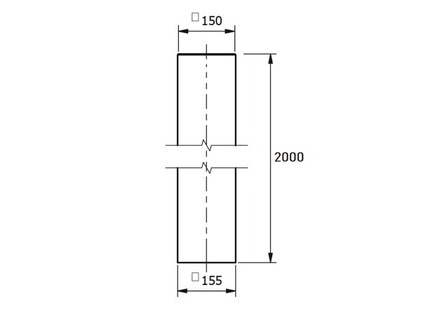 Schiedel uisoleret skorstenrør. Produkt vises