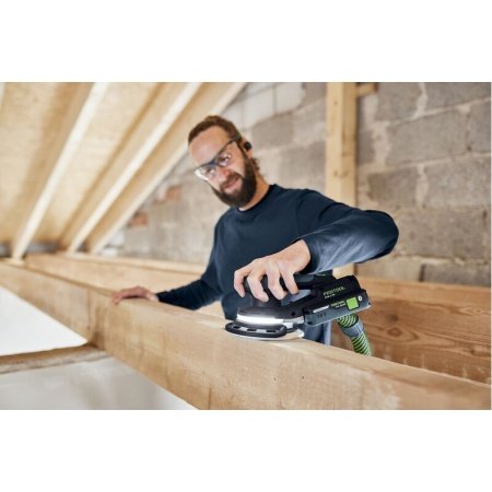 Festool excentersliber ETSC 2 150-Basic. Billedet viser produktet samt tilbehør