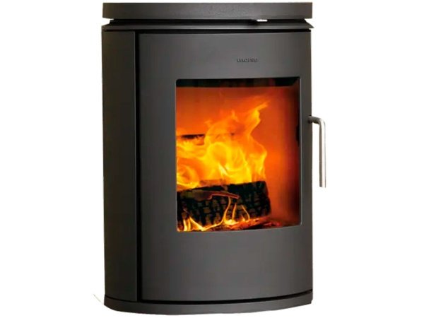 Morsø brændeovn 6170 Væghængt, sort. Billedet viser produkt med hvid baggrund.