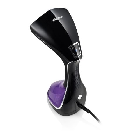 Tristar ST-8921 håndholdt steamer Lodret dampstrygejern Tristar ST-8921 med touch fjernbetjening, justerbar temperatur og 1600 W effekt. Produkt set forfra.