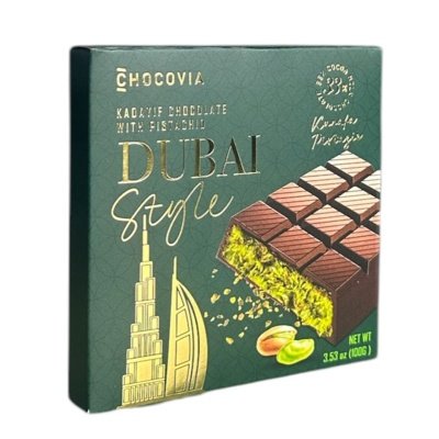 Dubai Style med pistacie og fin mælkechokolade 100 gr. 