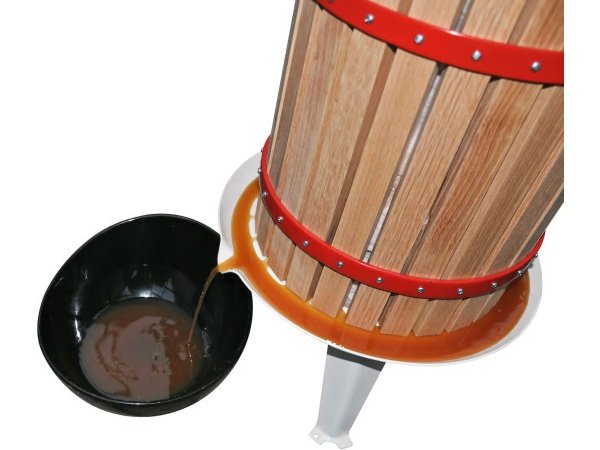 Grouw frugtpresser i egetræ 12 ltr