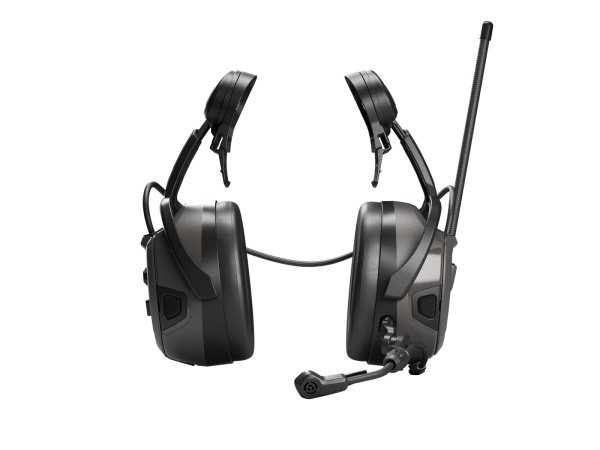 Hellberg Synergy DR hjelmmonteret med FM/DAB+ radio. Billedet viser produktet fra siden.