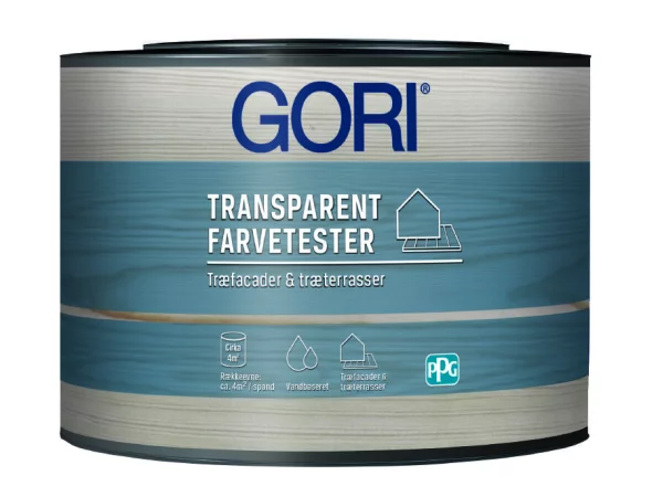 Gori transparent farvetester 0,38 liter base 30. Gori transparent farvetester 0,38 liter base 30.
