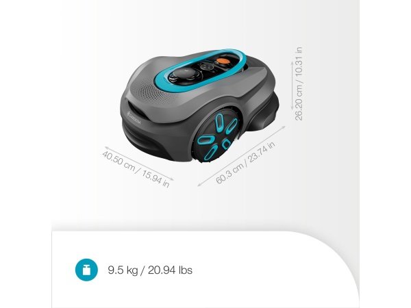 Gardena robotplæneklipper, produkt set forfra