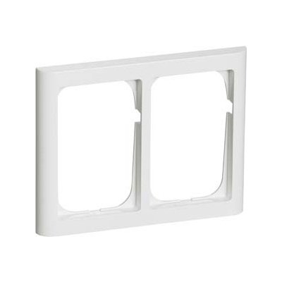 LK FUGA Softline 63 ramme hvid 2x1½ vandret modul. Billedet viser produktet med hvid baggrund.
