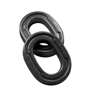 Sorte Hellberg Comfortpad gelpuder med kliksystem. Billedet viser produktet forfra.