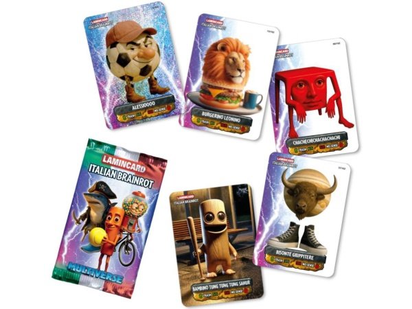 Brainrot Collectible Cards 5-pakke Wave 2 10-4.dk Pakke med Brainrot Collectible Cards Wave 2 (5 kort) – 4 standard + 1 specialkort – samlerkort 10-4.dk