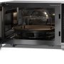 Sharp mikrobølgeovn YC-PC254AES, 25 ltr., 900W. Billedet viser produktet åbent.