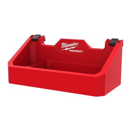 Milwaukee PACKOUT beholder Milwaukee PACKOUT værktøjsbeholder. Opbevaring til værktøj og tilbehør. Billedet viser produkt forfra.