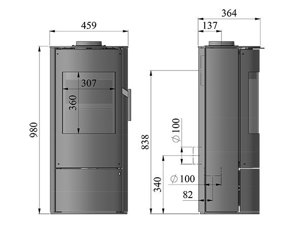 Morsø brændeovn 4043 stål   *U