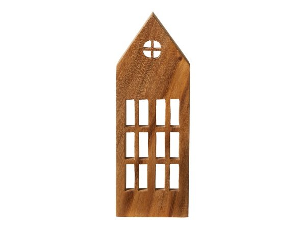 Dacore hus til fyrfadslys Dacore hus t/fyrfadslys 9,2x7,2x26 cm, succitræ natur