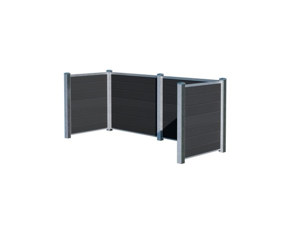 Wimex skraldeskjul t/ 3 spande