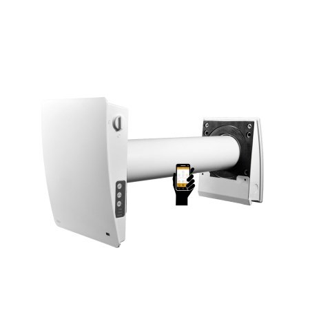 Duka One S4 plus Duka One S4 plus m/Wifi, Ø100mm. Billedet viser produktet i fugleperspektiv