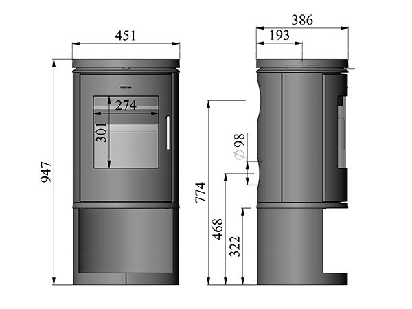 Morsø brændeovn 6143 sort