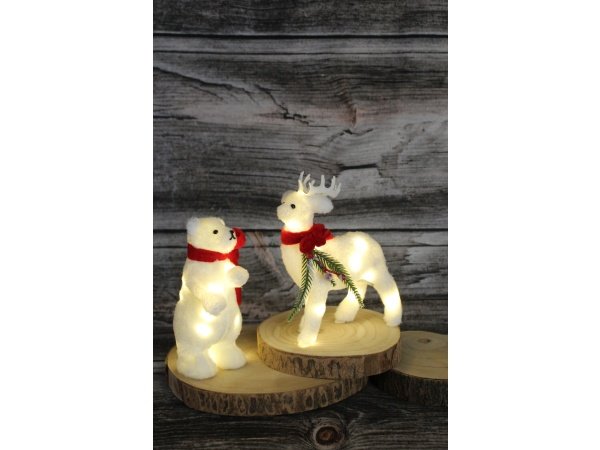 Haarhr & Co LED rensdyr i plys Haarhr & Co LED rensdyr i plys 20 cm 4300563. Billedet viser produktet med hvid baggrund.