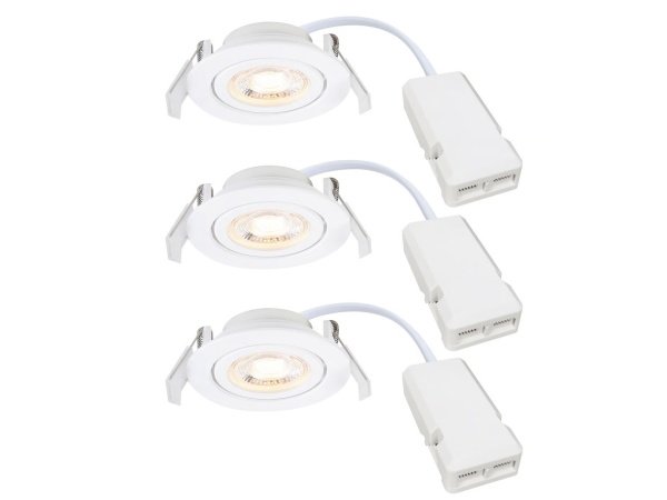 Nordlux Monolo 3-kit indbygningsspot Nordlux Monolo 3-Kit Indbygningsspot Hvid. Billedet viser produktet med hvid baggrund.