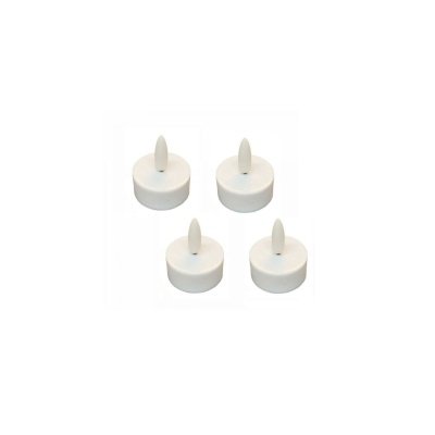 Fyrfadslys 3D hvid 4stk/pk