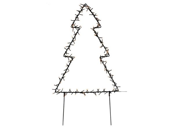 Nordic Winter juletræ metal Nordic Winter metal juletræ med lys 75 cm. Billedet viser produktet med hvid baggrund.