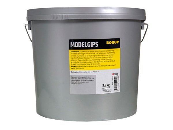 Borup Modelgips 3,6 kg 10-4.dk Hurtigtørrende og let at slibe for et flot resultat