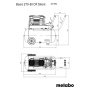 Metabo kompressor. Tegning af produkt vises 