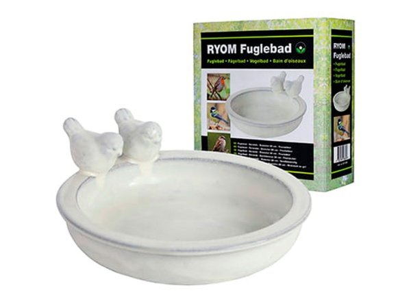 med to indstøbte fugle, velegnet til vildtfugle og dekoration i haven