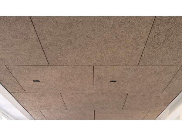 Troldtekt Extremfin i farven Clay 10-4.dk Akustikplade træbeton loftplade med ekstra fin struktur til loft og væg