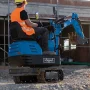 Scheppach EXC815 minigraver. Maskinen vises i brug.