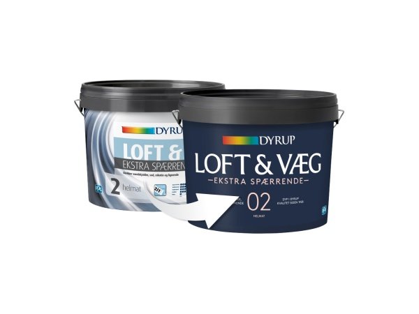 Dyrup væg & loft 2 helmat hvid