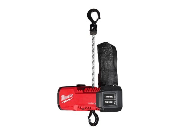 Milwaukee kædetalje 1 ton MILWAUKEE M18 kulfri 1 tons kædetalje med ONE-KEY™. Billedet viser produktet med hvid baggrund.