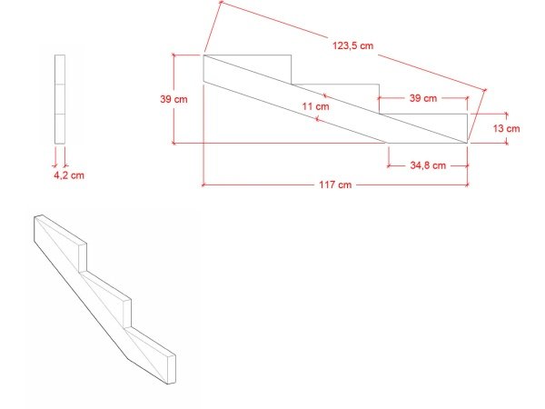 Plus trappevange 3 trin