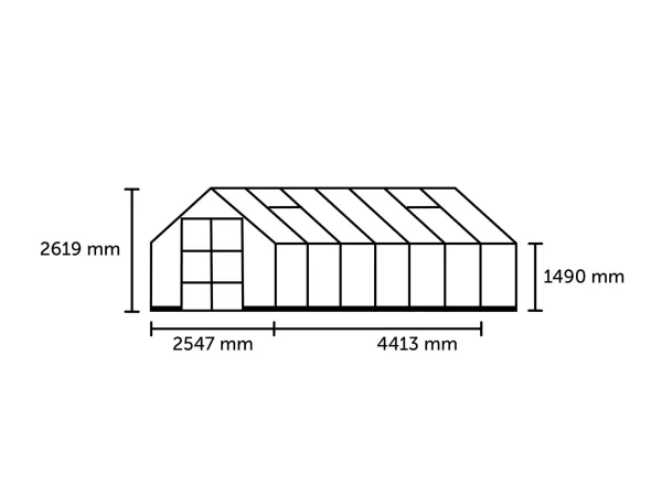 Halls ICON 8 drivhus 11.2 m²