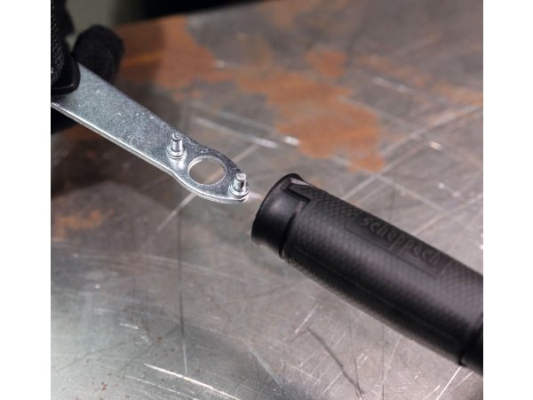 Scheppach vinkelsliber BC-AG125-X, 20V Solo, 125mm. Billedet viser produktet med hvid baggrund.