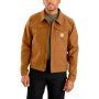 Carhartt® Duck Relaxed Fit jakke 105748BRN-S. Billedet viser produktet forfra på model.