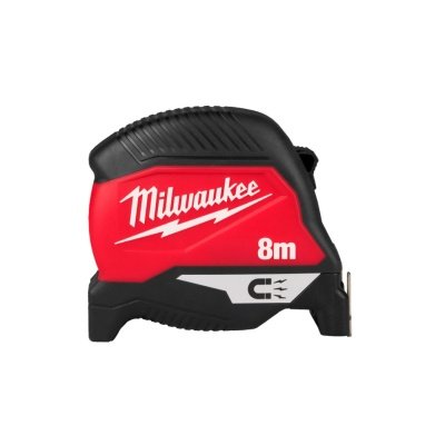 Milwaukee Gen4 magnet målebånd 8 m. Billedet viser produktet foldet sammen.