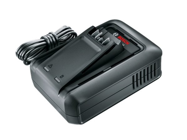 Bosch akku oplader AL 18V-44 Bosch AL 18V-44 lader oplader hurtigt alle 18V Power For All Alliance-batterier. Få fleksibilitet og hurtig opladning til dine Bosch-værktøjer. Billedet viser hele produktet.