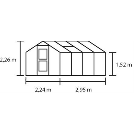 Juliana Compact 6,6m² drivhus