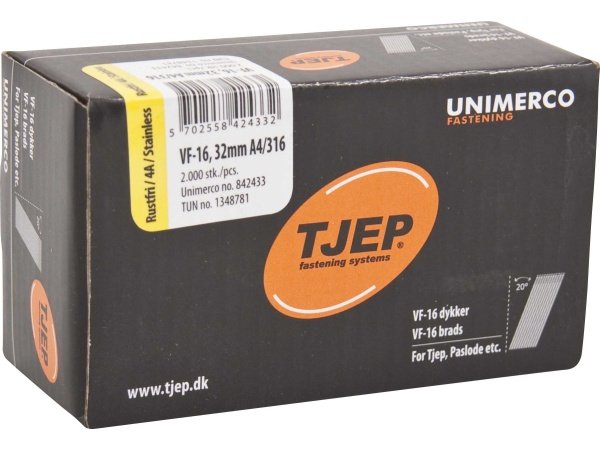 Tjep dykker rustfri A4 VF16