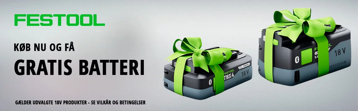 Festool Bonus Weeks 18V batteri 11/5-30/7 2026