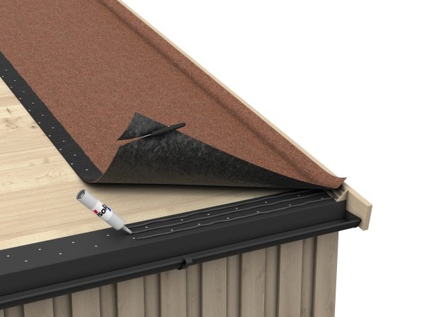 Isola tagpap selvbygger sort