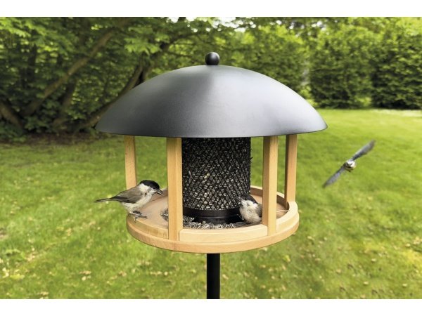 Ryom Cotta fuglefoderhus i bøgetræ med metalstander